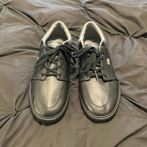 Lacoste Men's Black Leather Shoes